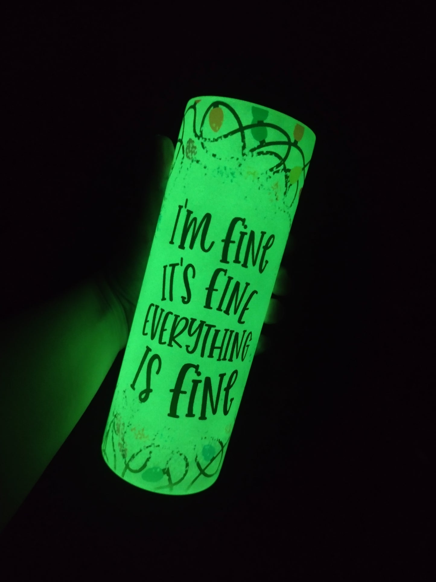 I'm fine Christmas tumbler