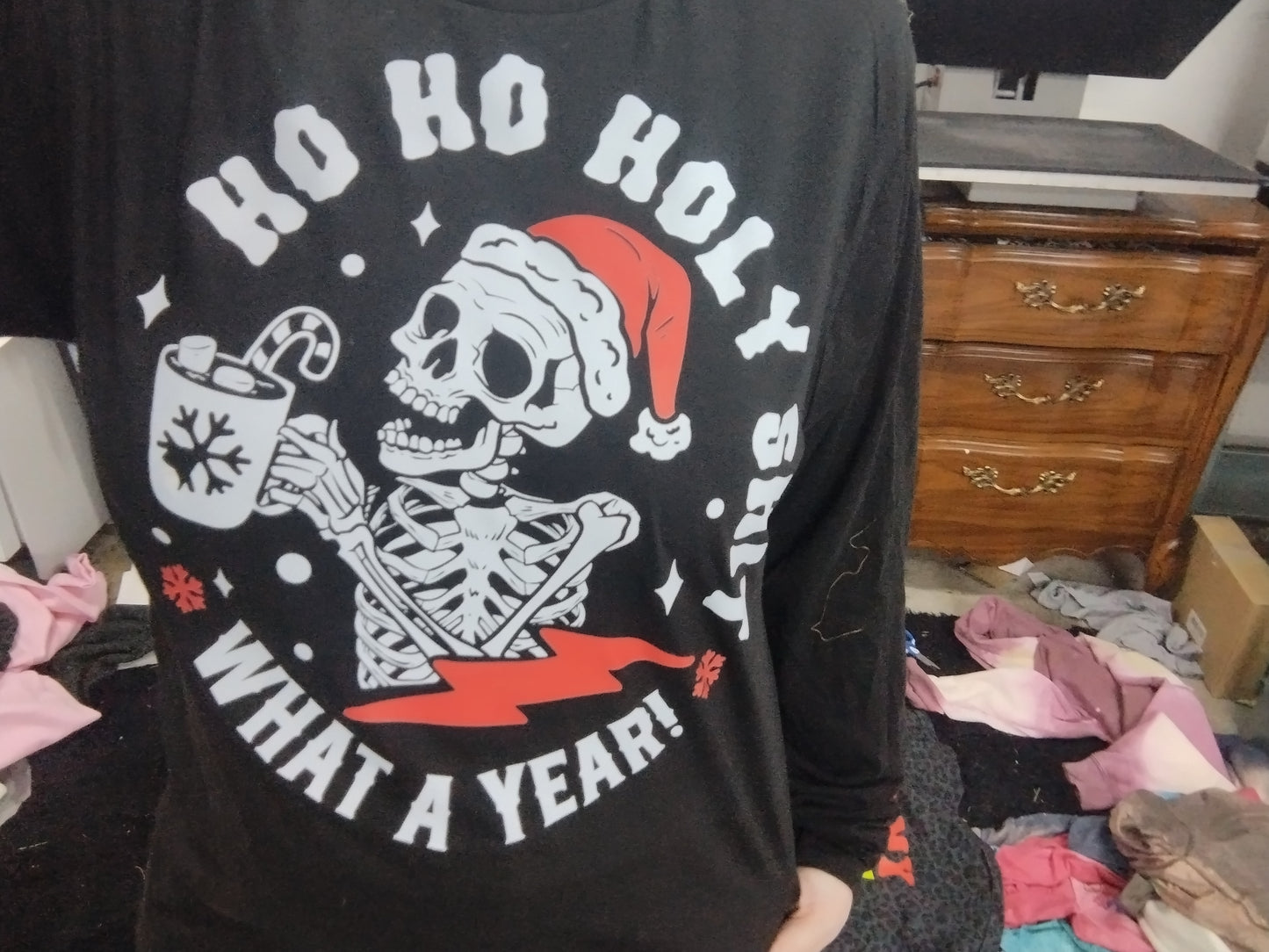 1 Christmas skull long sleeve