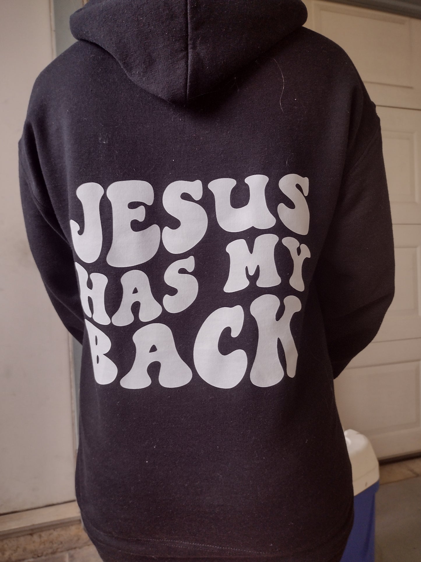 Jesus has my back Christian hoodie