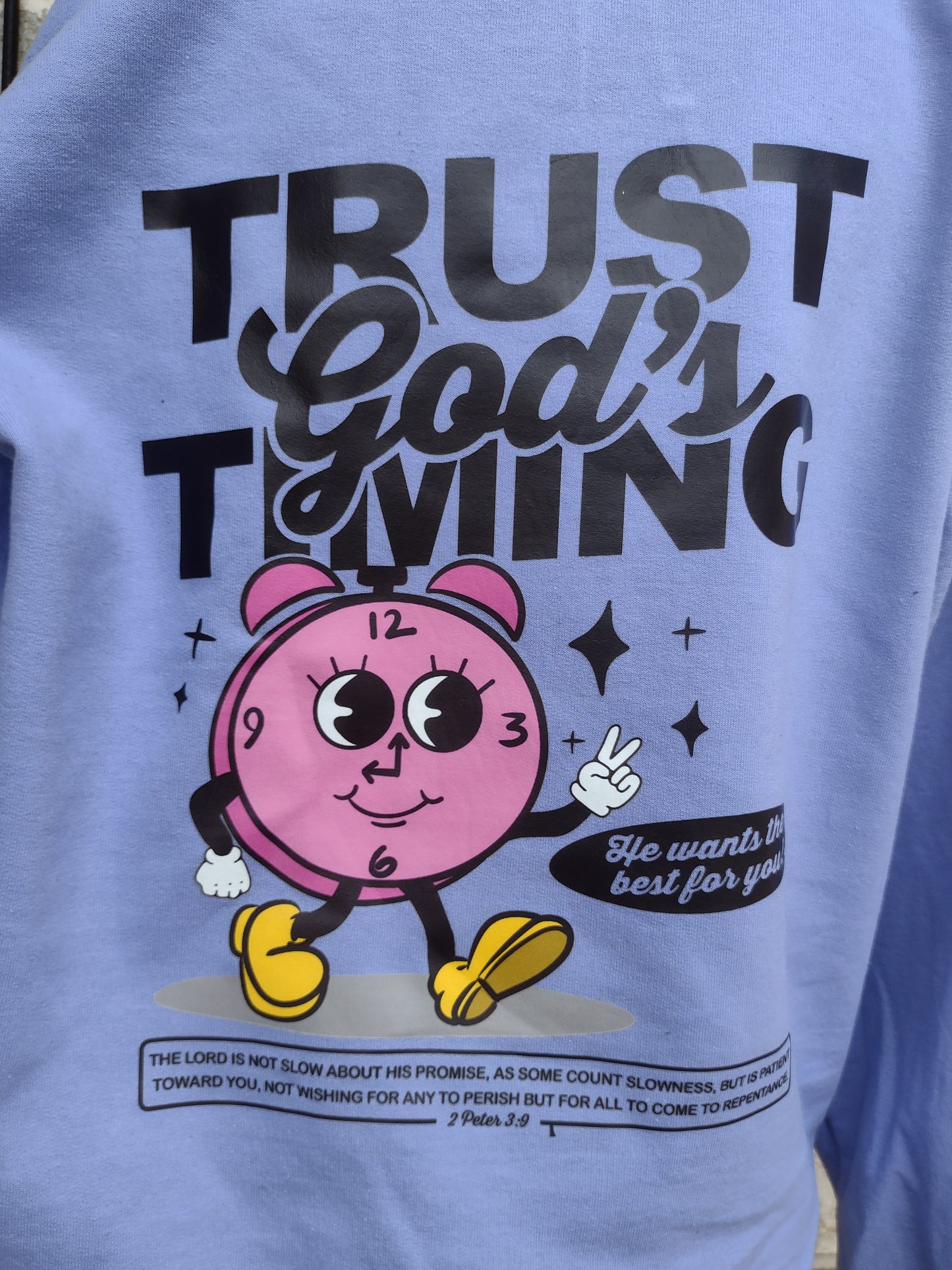 Trust Gods timing Christian hoodie