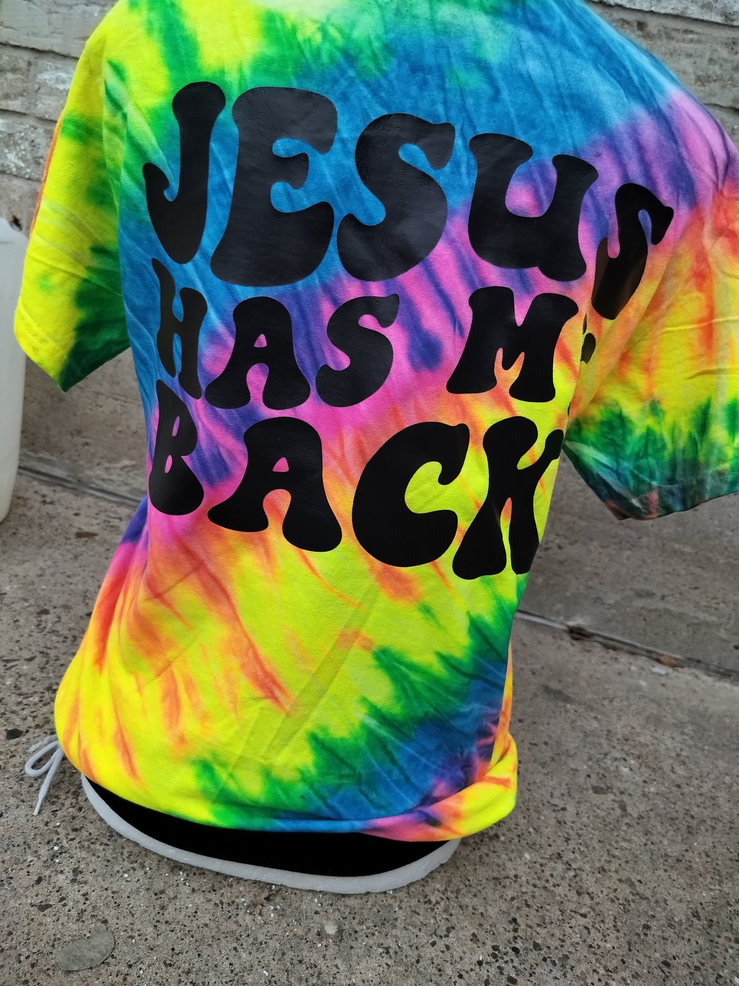 Jesus has my back Christian tie dye