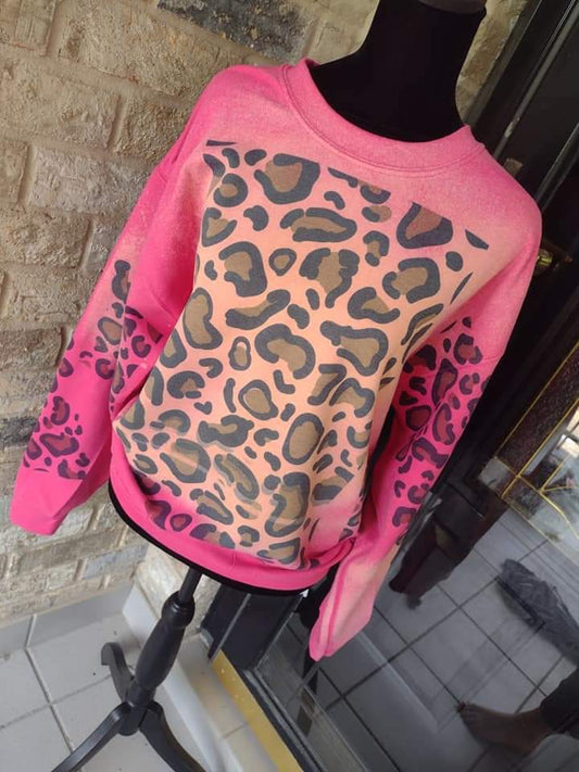 Pink leopard sweatshirt