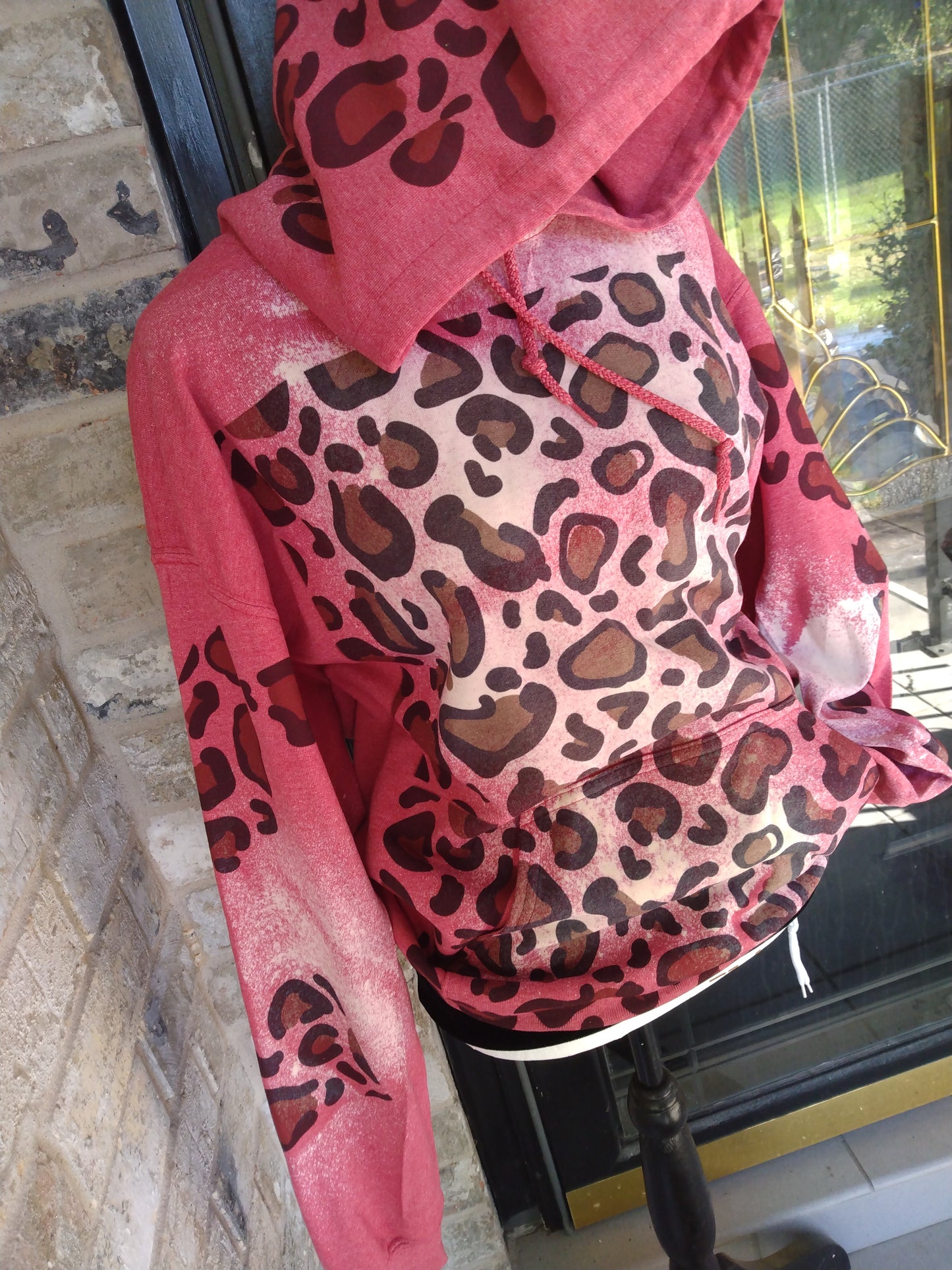 Leopard red hoodie